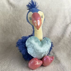 MTY International Ostrich Toucan Bird Blue Heart 13” Plush Stuffed Toy